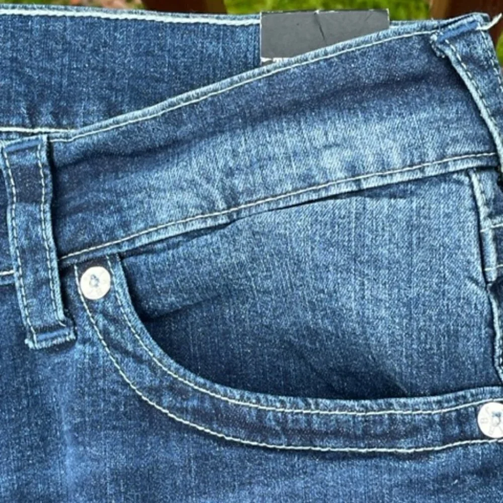 True Religion Geno SN Flap Relaxed Slim Blue Men's Size 33 X 32 Jeans NEW $159
